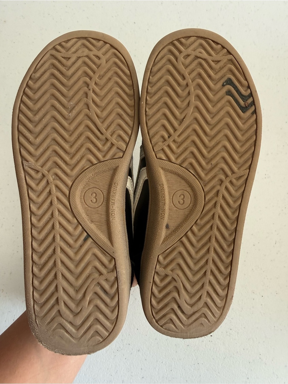 Cat & Jack Black Sneakers with White Stripes - Picture 3 of 5